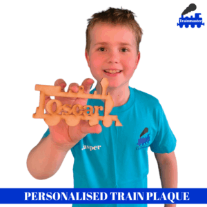 Personalised Wooden Train Plaque