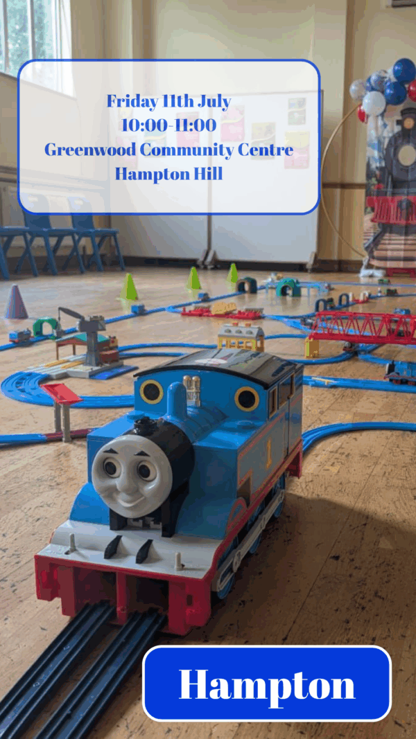10:00-11:00 | Friday 11th July | Hampton | One child + one adult