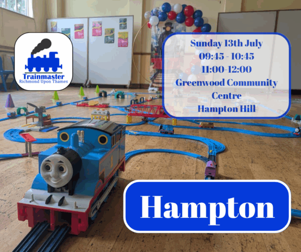 11.00-12.00 |  Sunday 13th July | Hampton | One child + one adult